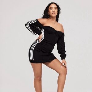 NWT|NWOT Jeremy Scott x adidas Big Zip Bustier Dress|Rare Collab|Bodycon | M/L